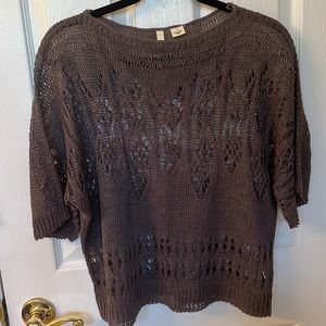 Anthropologie MOTH Sz S/P release layering it short sleeve sweater top